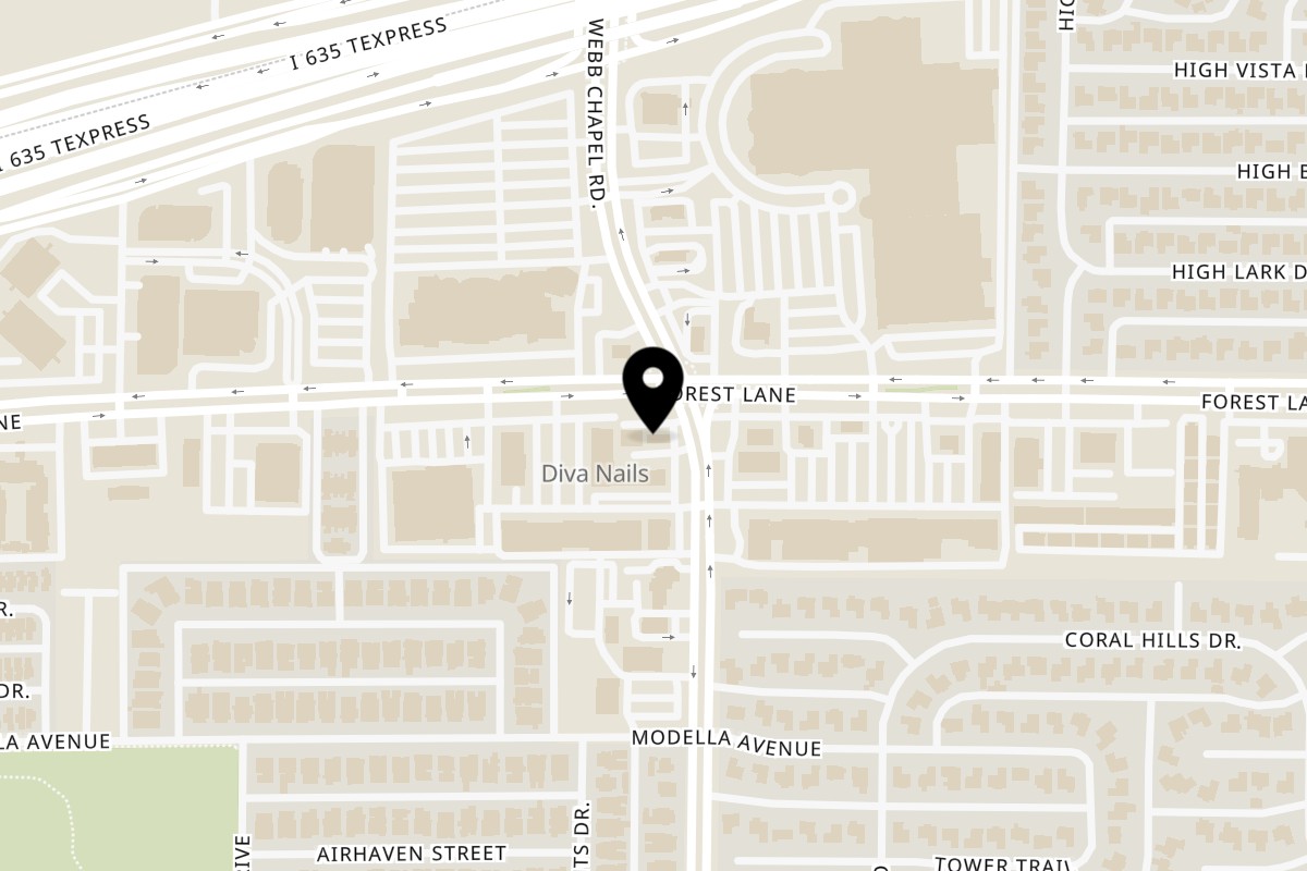 Map showing the location of El Paisa Cocina Mexicana Forest Lane on 3082 Forest Ln in Dallas